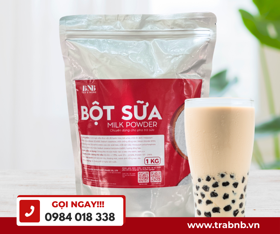 Bột Sữa BNB – Giải pháp tối ưu cho pha chế trà sữa & topping tại quán